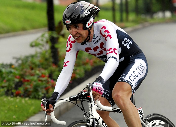 2008 Dauphine Libere:  Carlos Sastre (Team CSC) in the Stage 3 Individual Time Trial