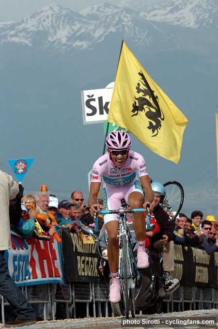 2008 Tour of Italy, Stage 16:  Alberto Contador (Astana) climbs during the Plan de Corones Mountain Time Trial