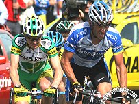 Lance Armstrong, Floyd Landis and Levi Leipheimer on Mont Ventoux, 2005 Dauphine Libere