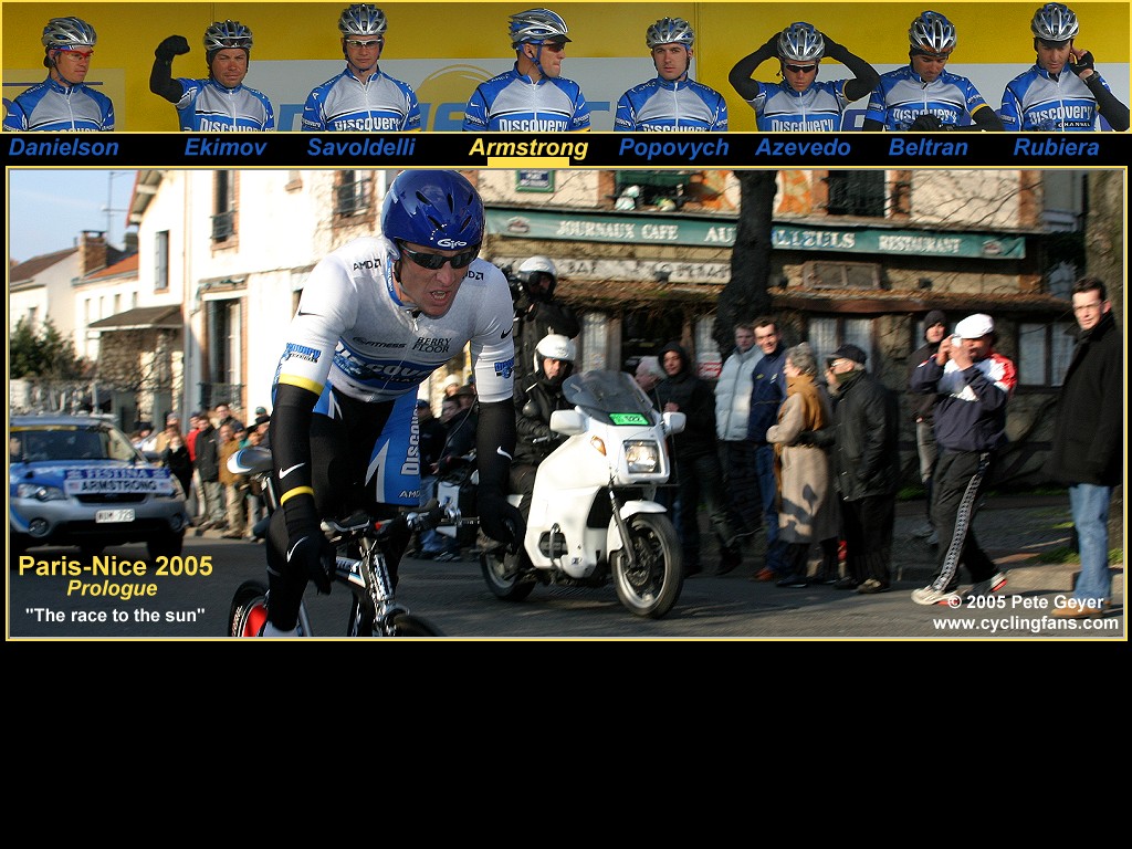  - 2005 Paris-Nice Lance Armstrong Discovery Channel  Wallpaper