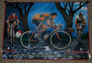 Eddy Merckx Paris-Roubaix victories poster