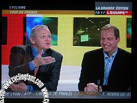 Jean-Marie Leblanc and Christian Prudhomme on L Equipe TV